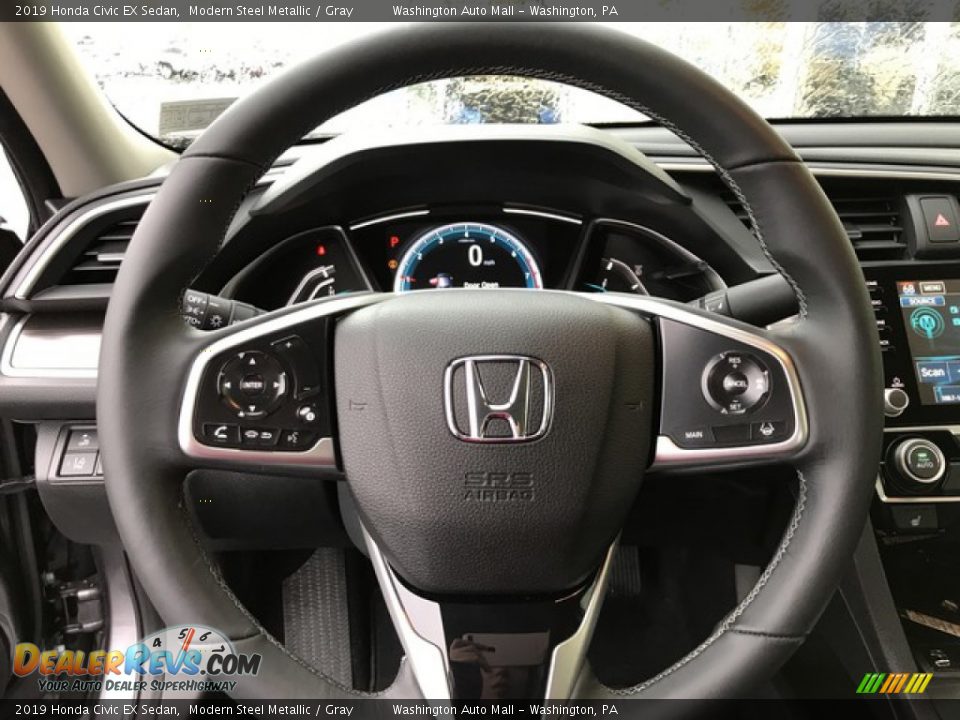 2019 Honda Civic EX Sedan Modern Steel Metallic / Gray Photo #17