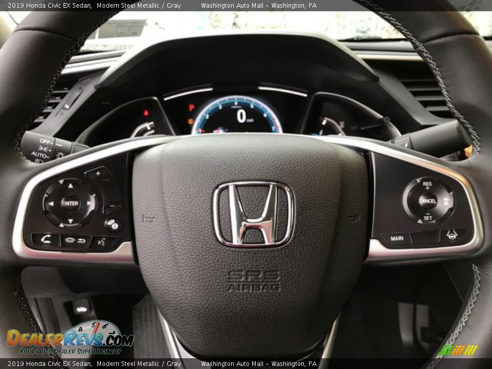 2019 Honda Civic EX Sedan Modern Steel Metallic / Gray Photo #18