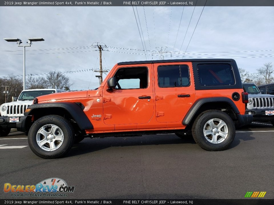 2019 Jeep Wrangler Unlimited Sport 4x4 Punk'n Metallic / Black Photo #3