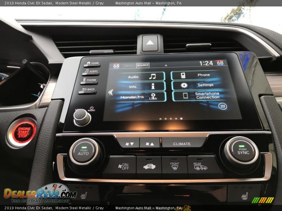 2019 Honda Civic EX Sedan Modern Steel Metallic / Gray Photo #23