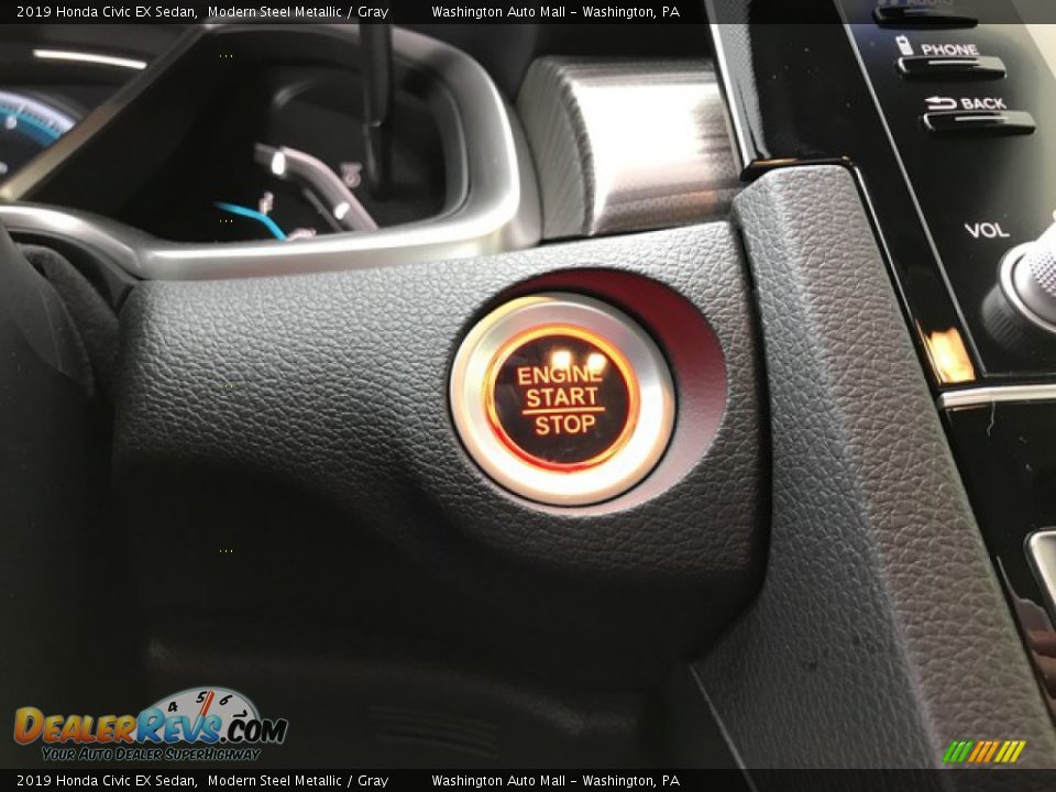 2019 Honda Civic EX Sedan Modern Steel Metallic / Gray Photo #25