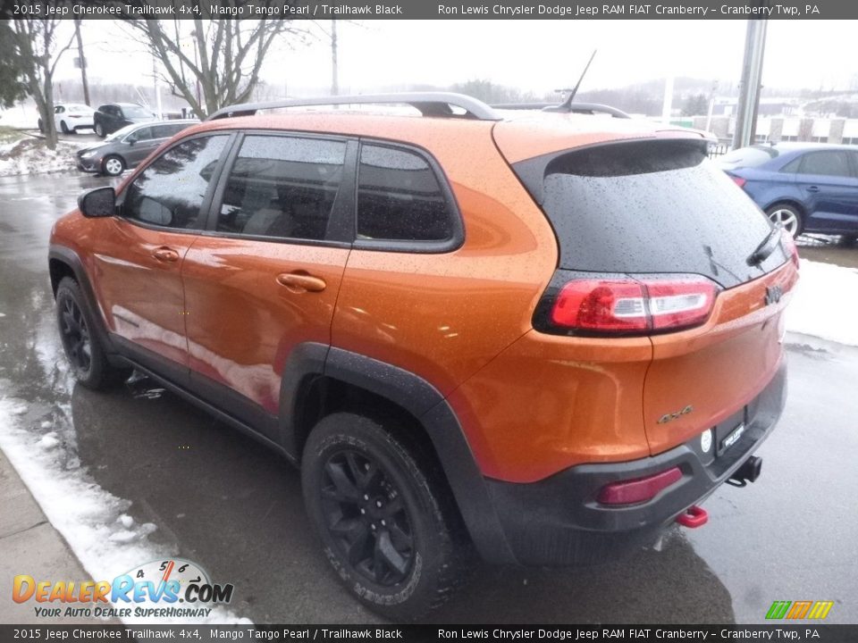 2015 Jeep Cherokee Trailhawk 4x4 Mango Tango Pearl / Trailhawk Black Photo #7