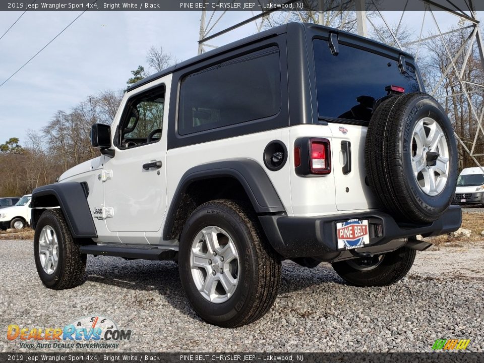 2019 Jeep Wrangler Sport 4x4 Bright White / Black Photo #4