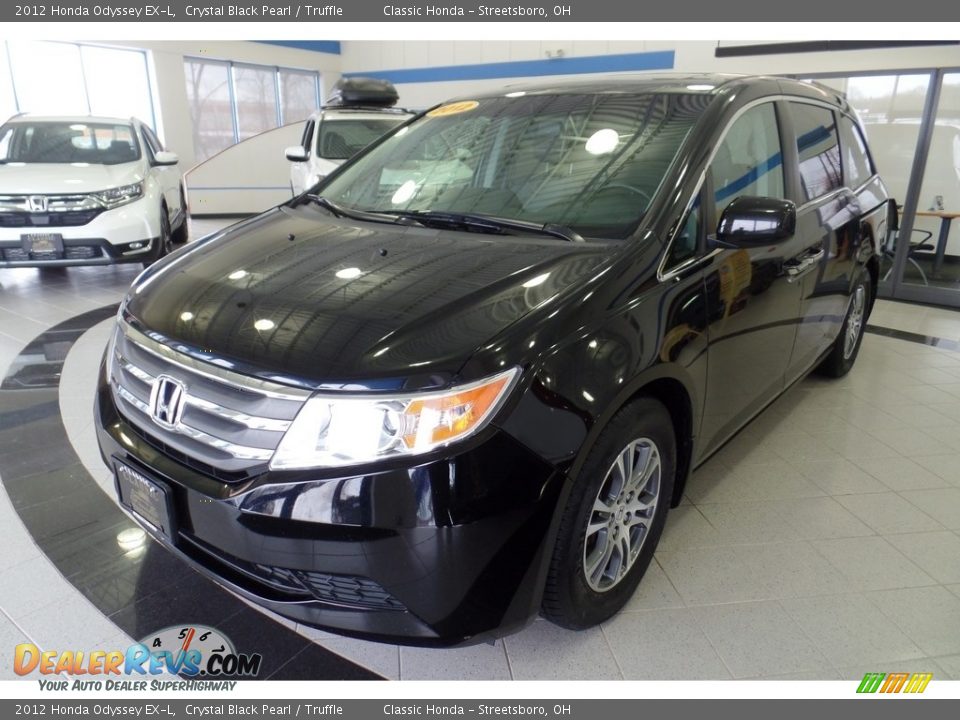 2012 Honda Odyssey EX-L Crystal Black Pearl / Truffle Photo #1