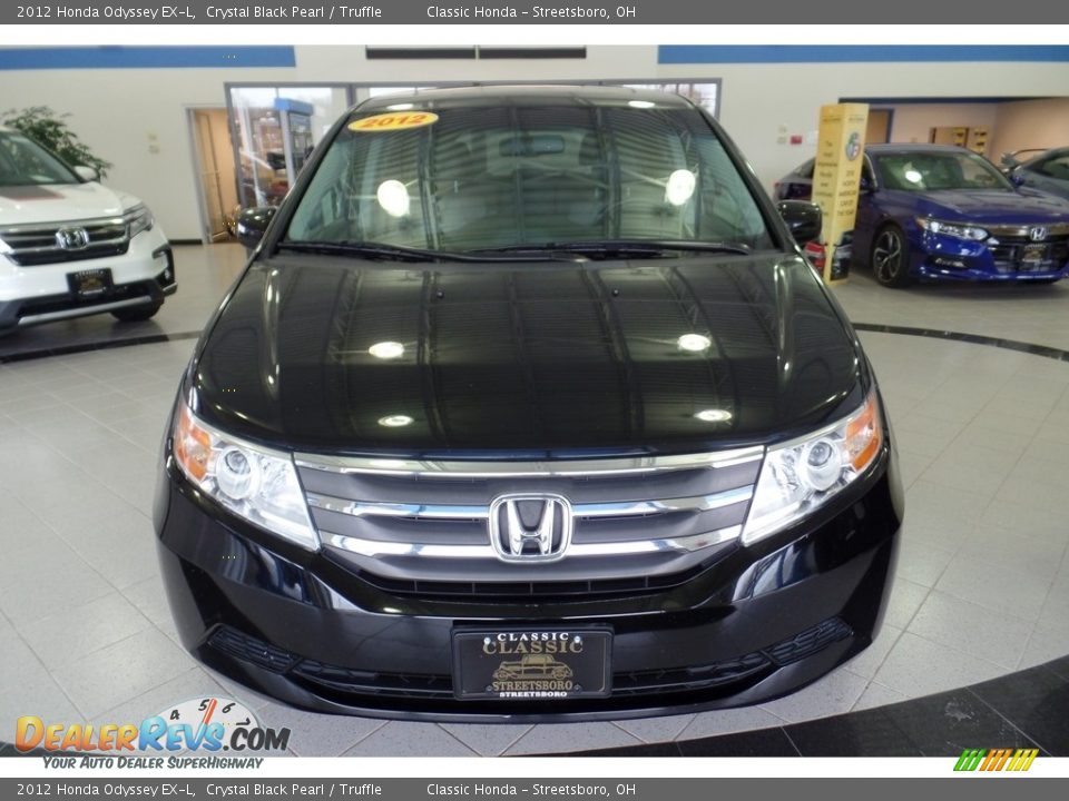 2012 Honda Odyssey EX-L Crystal Black Pearl / Truffle Photo #2