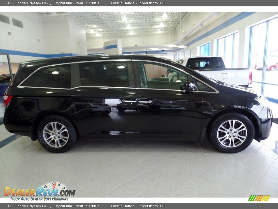 2012 Honda Odyssey EX-L Crystal Black Pearl / Truffle Photo #4