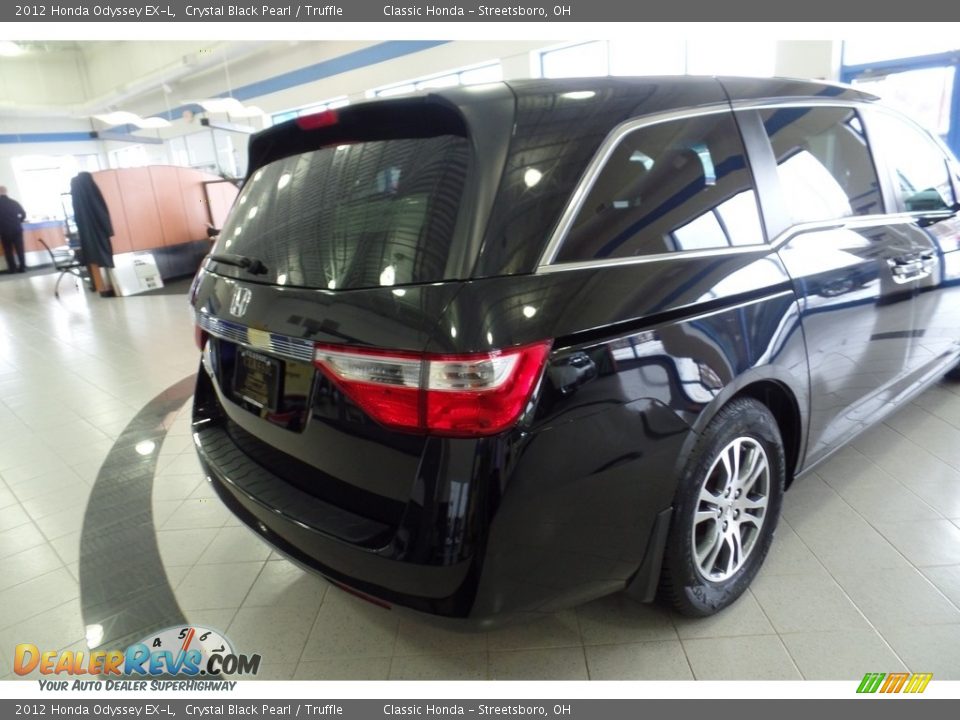 2012 Honda Odyssey EX-L Crystal Black Pearl / Truffle Photo #7