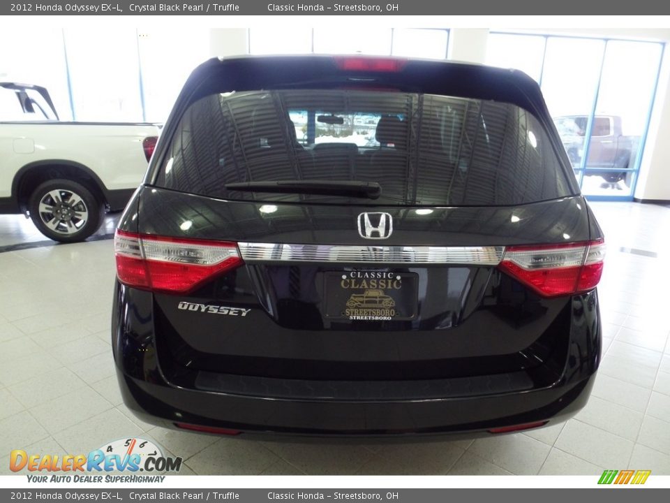 2012 Honda Odyssey EX-L Crystal Black Pearl / Truffle Photo #8