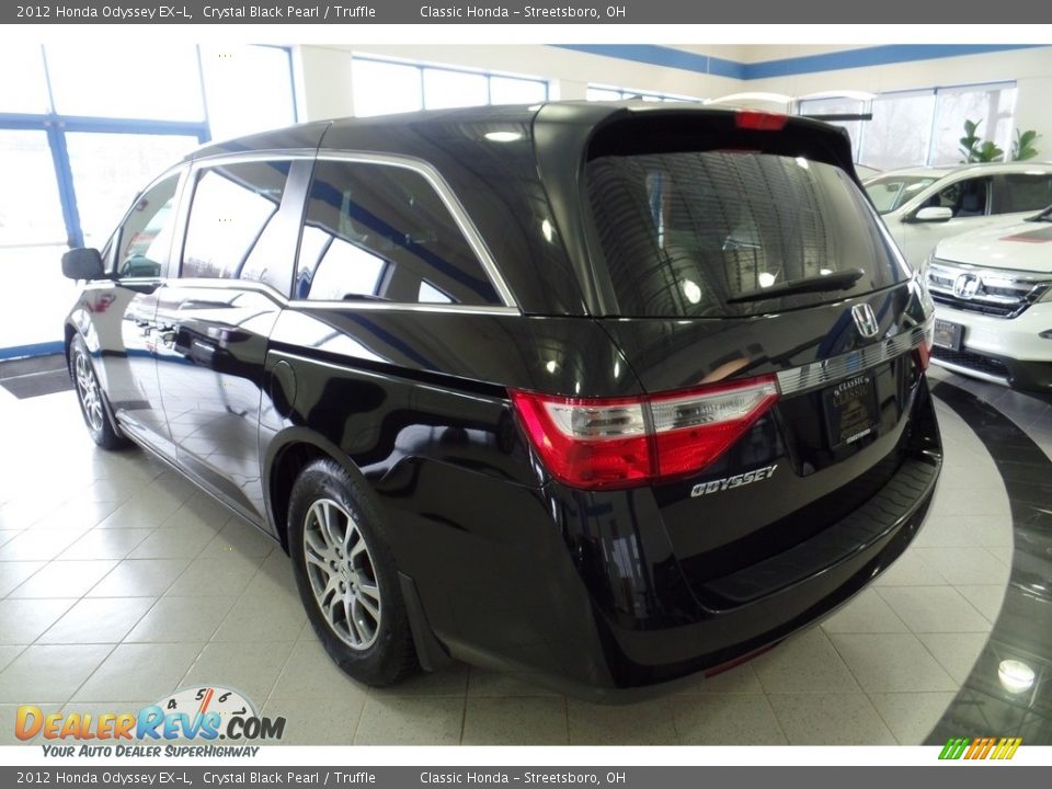 2012 Honda Odyssey EX-L Crystal Black Pearl / Truffle Photo #9