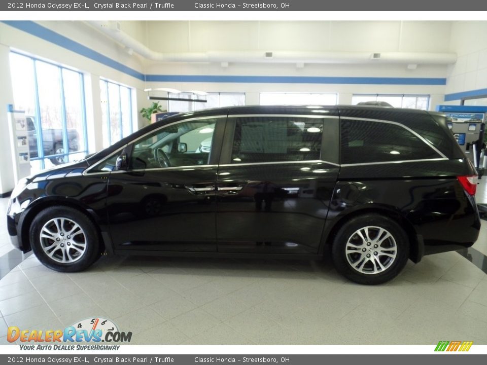2012 Honda Odyssey EX-L Crystal Black Pearl / Truffle Photo #10