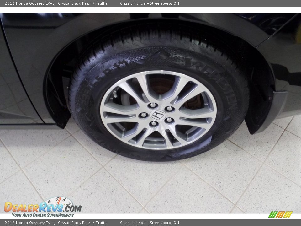 2012 Honda Odyssey EX-L Crystal Black Pearl / Truffle Photo #11