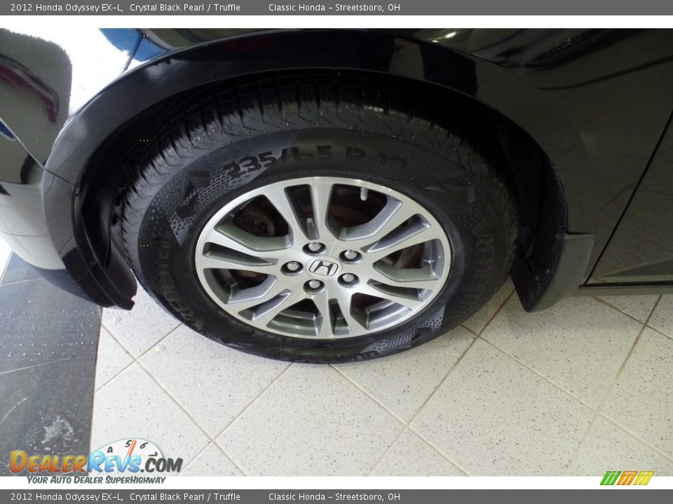 2012 Honda Odyssey EX-L Crystal Black Pearl / Truffle Photo #12
