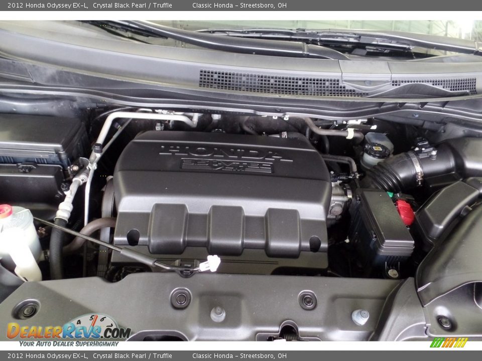 2012 Honda Odyssey EX-L Crystal Black Pearl / Truffle Photo #13