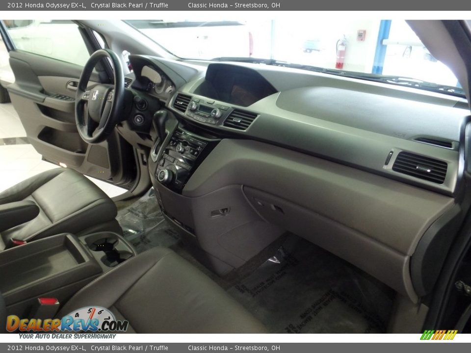 2012 Honda Odyssey EX-L Crystal Black Pearl / Truffle Photo #15