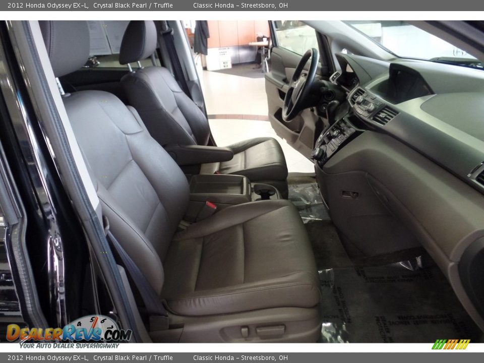 2012 Honda Odyssey EX-L Crystal Black Pearl / Truffle Photo #16
