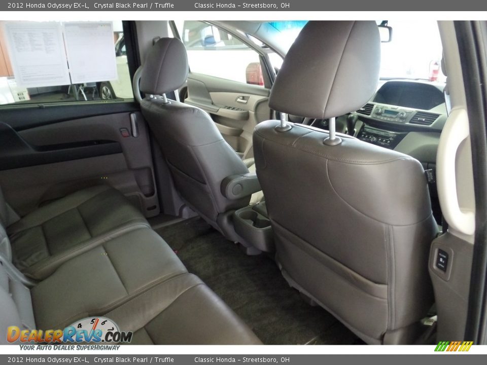 2012 Honda Odyssey EX-L Crystal Black Pearl / Truffle Photo #18