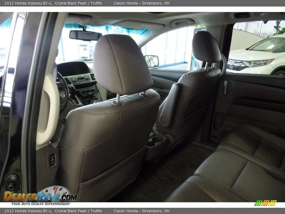 2012 Honda Odyssey EX-L Crystal Black Pearl / Truffle Photo #23