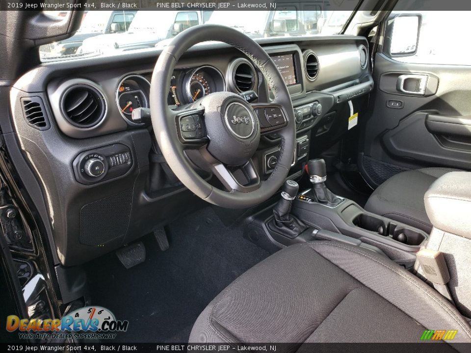 2019 Jeep Wrangler Sport 4x4 Black / Black Photo #7