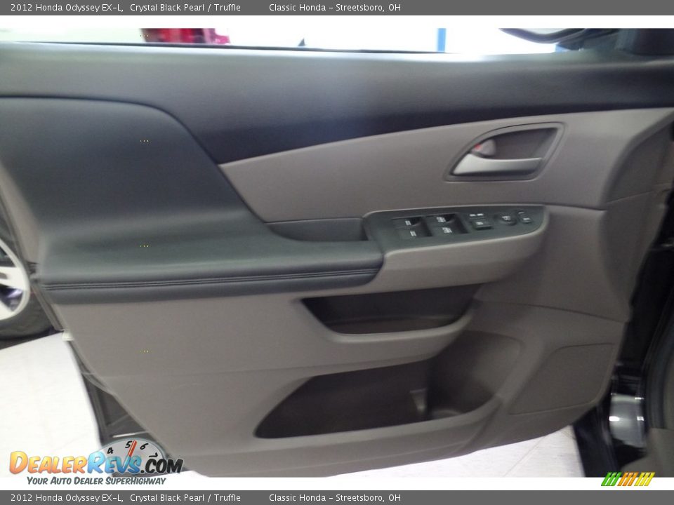 2012 Honda Odyssey EX-L Crystal Black Pearl / Truffle Photo #26