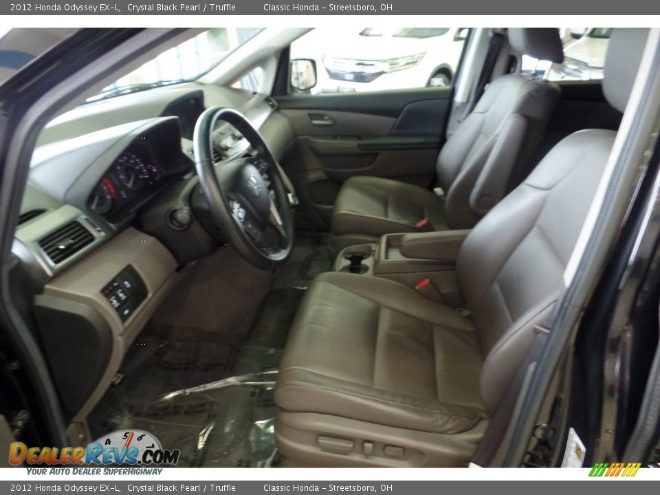 2012 Honda Odyssey EX-L Crystal Black Pearl / Truffle Photo #28