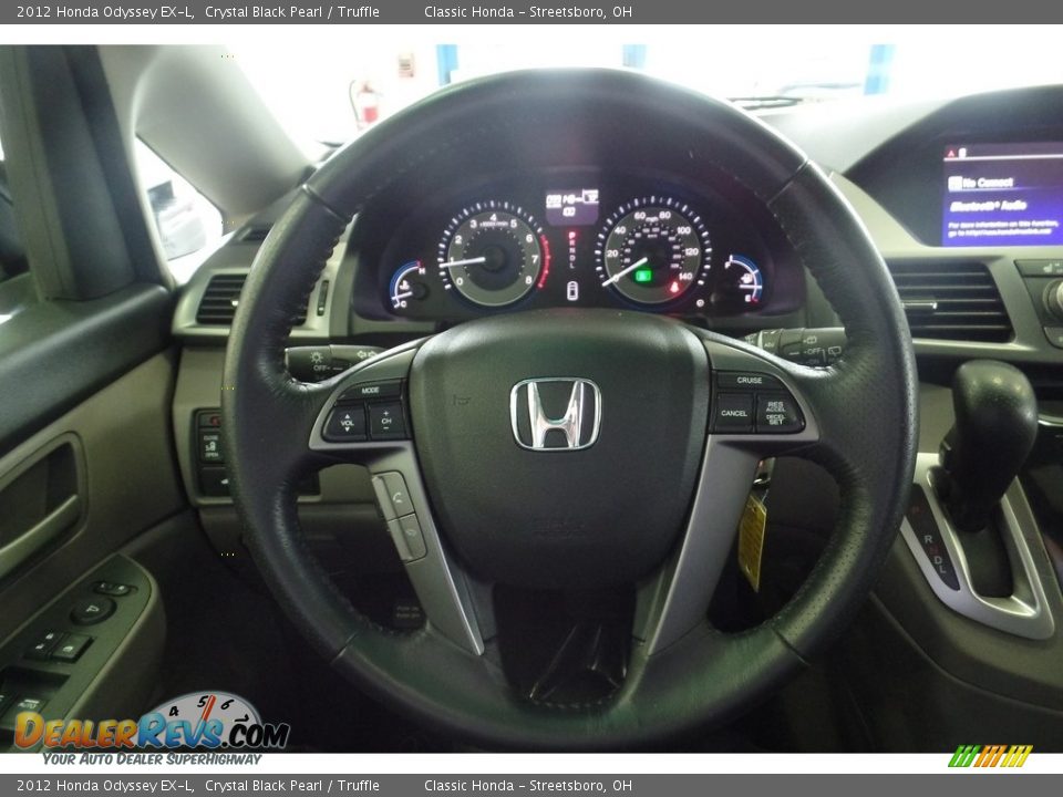 2012 Honda Odyssey EX-L Crystal Black Pearl / Truffle Photo #30