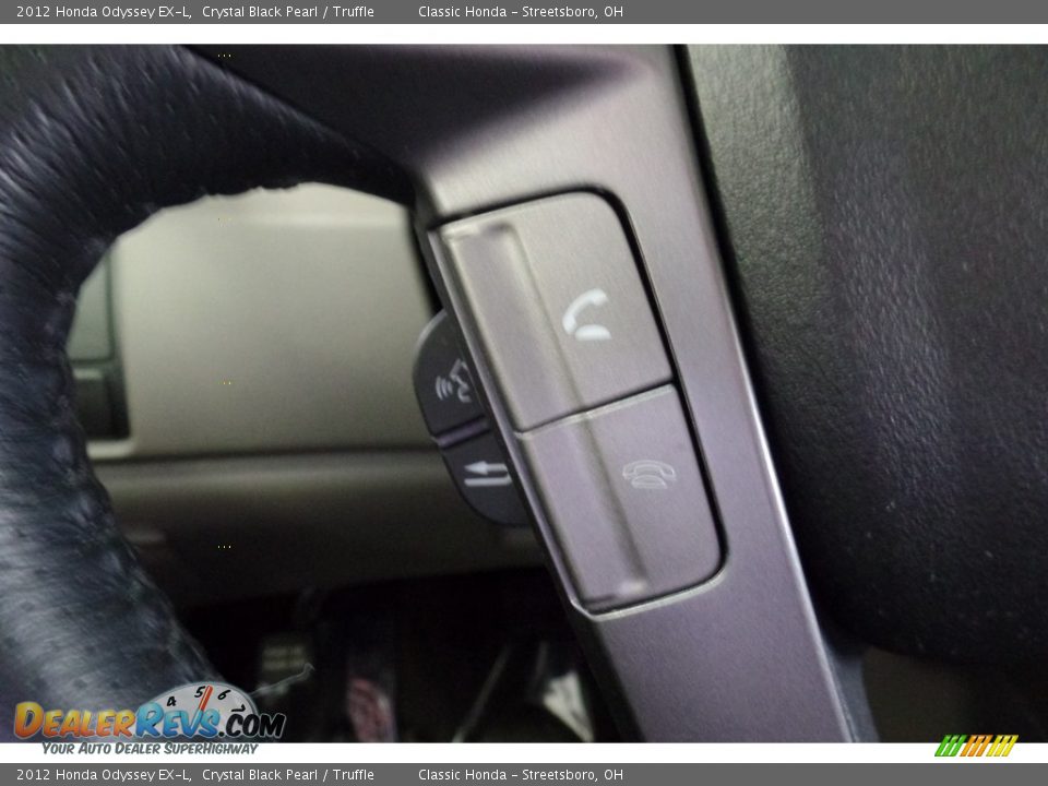 2012 Honda Odyssey EX-L Crystal Black Pearl / Truffle Photo #31