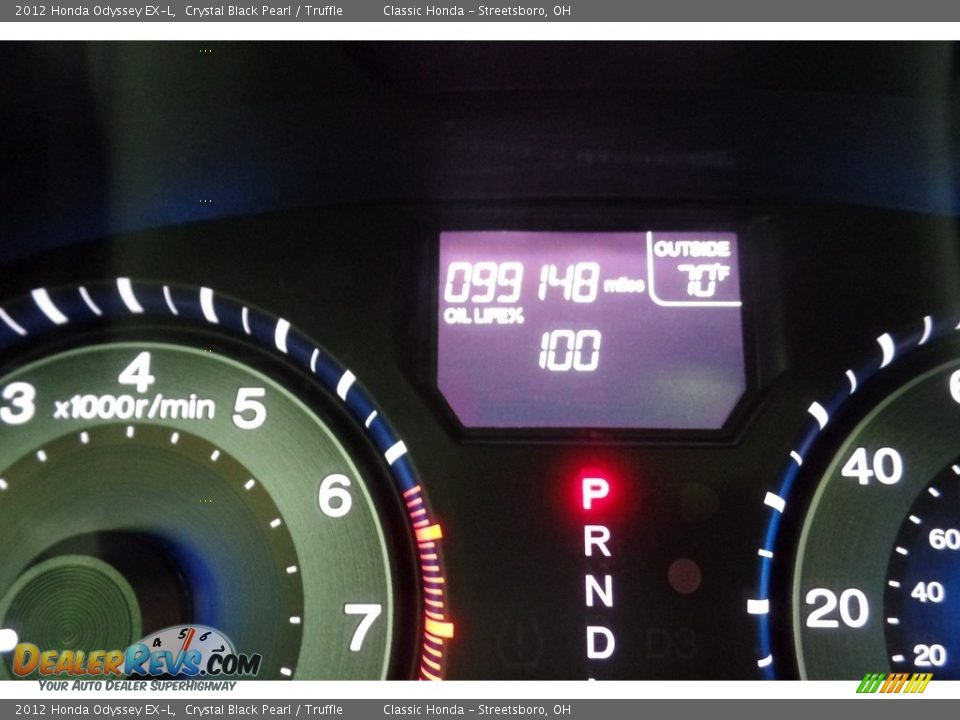 2012 Honda Odyssey EX-L Crystal Black Pearl / Truffle Photo #32