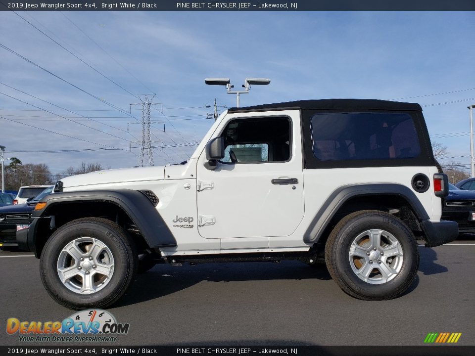 2019 Jeep Wrangler Sport 4x4 Bright White / Black Photo #3