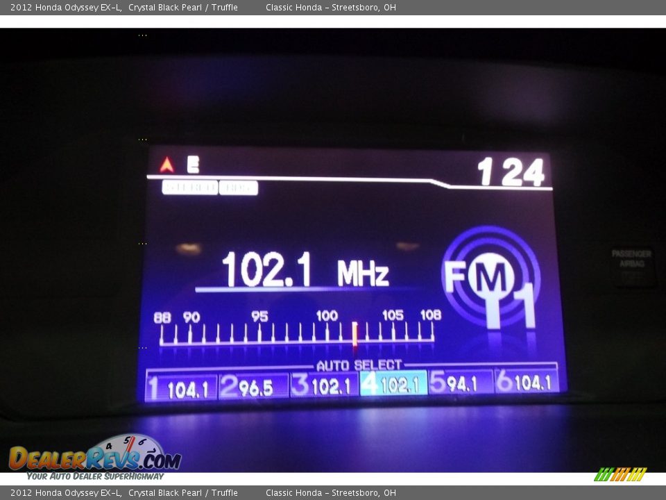 2012 Honda Odyssey EX-L Crystal Black Pearl / Truffle Photo #35