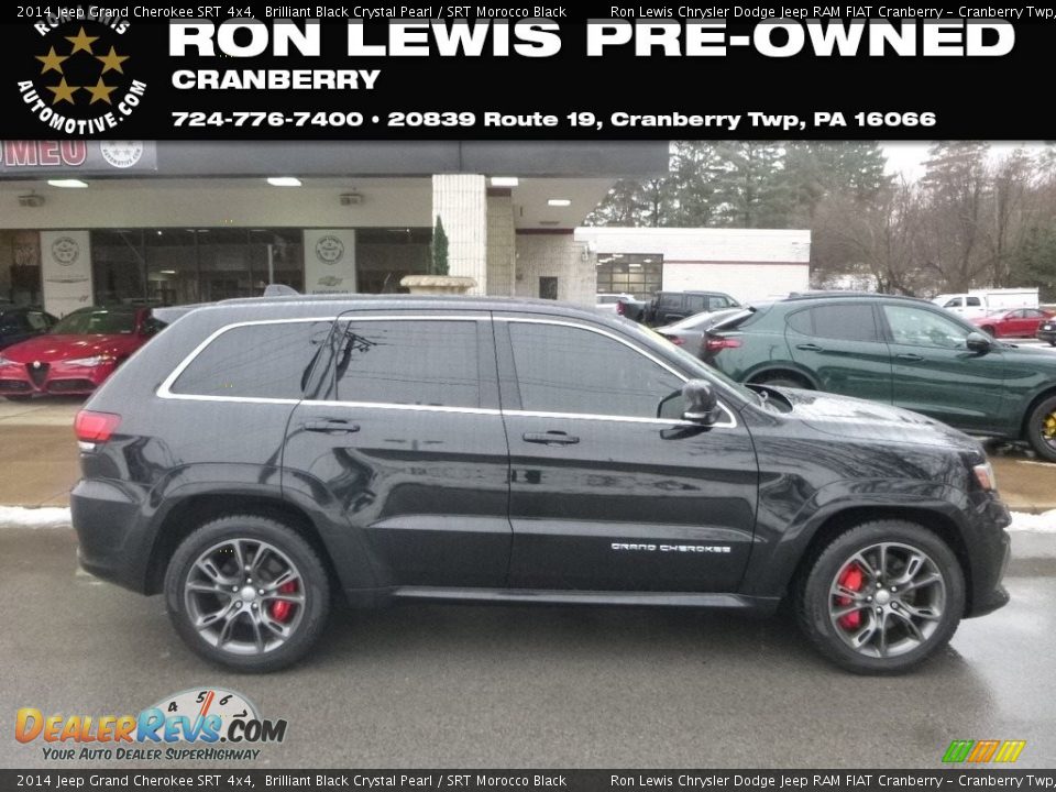 2014 Jeep Grand Cherokee SRT 4x4 Brilliant Black Crystal Pearl / SRT Morocco Black Photo #1