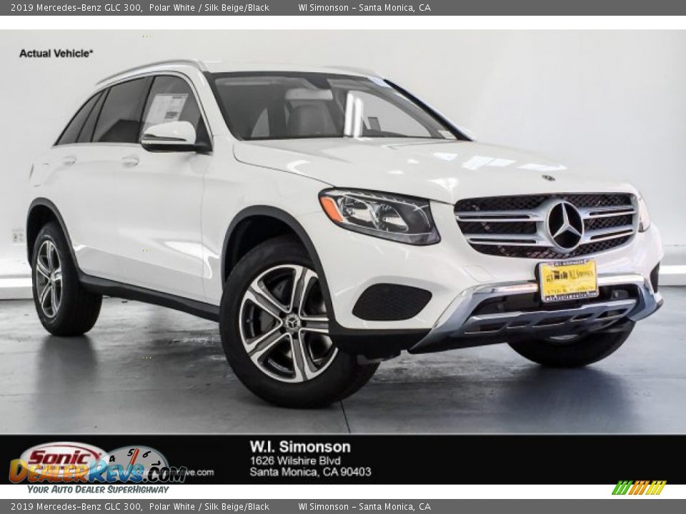 2019 Mercedes-Benz GLC 300 Polar White / Silk Beige/Black Photo #1