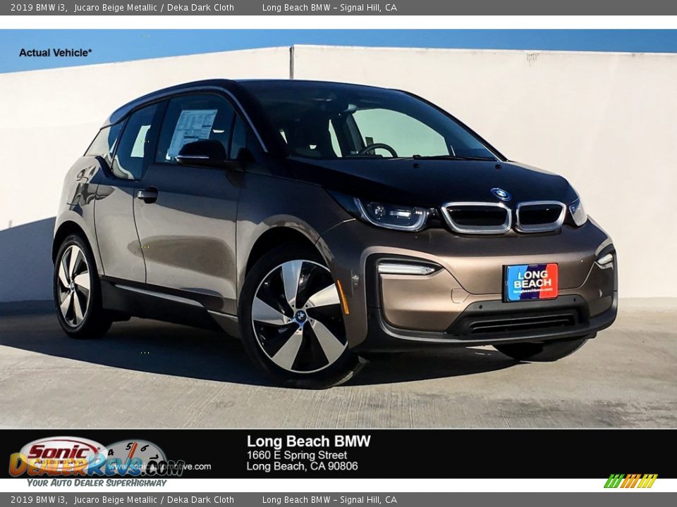 2019 BMW i3 Jucaro Beige Metallic / Deka Dark Cloth Photo #1