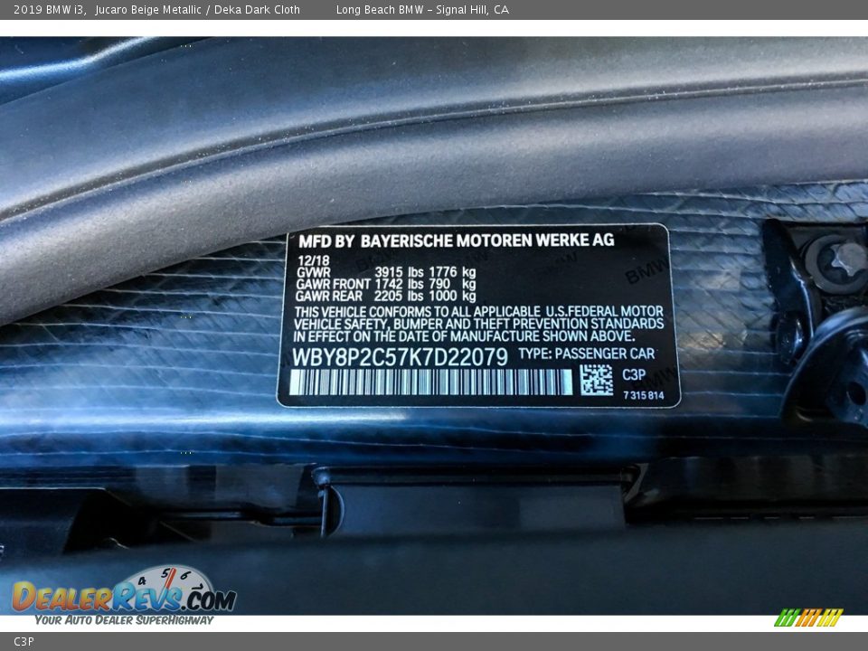 BMW Color Code C3P Jucaro Beige Metallic