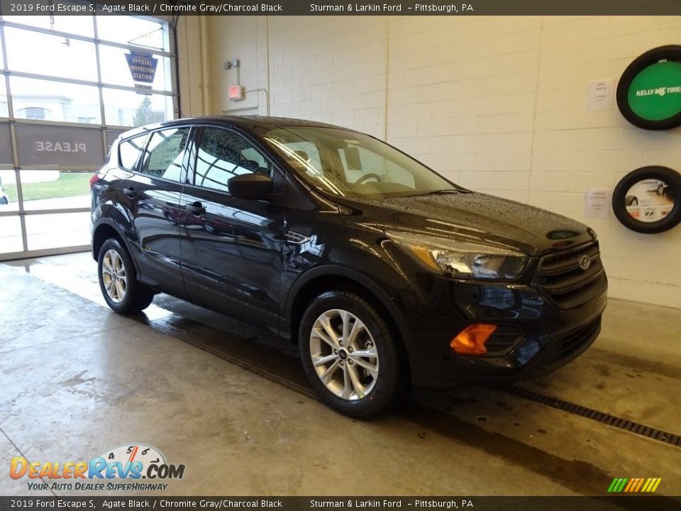 2019 Ford Escape S Agate Black / Chromite Gray/Charcoal Black Photo #1