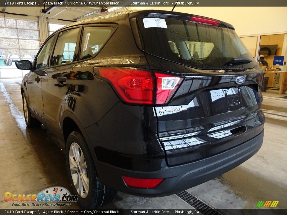 2019 Ford Escape S Agate Black / Chromite Gray/Charcoal Black Photo #3