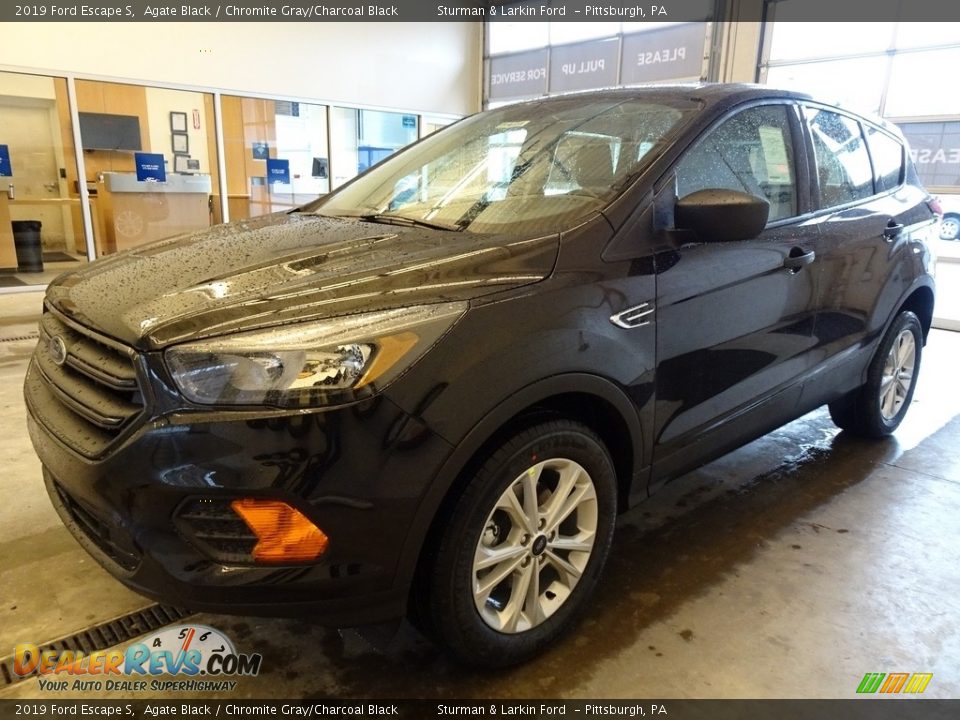 2019 Ford Escape S Agate Black / Chromite Gray/Charcoal Black Photo #4