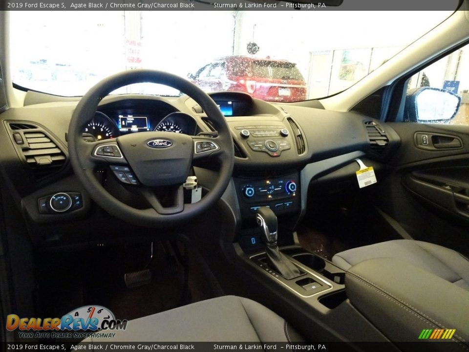 2019 Ford Escape S Agate Black / Chromite Gray/Charcoal Black Photo #8