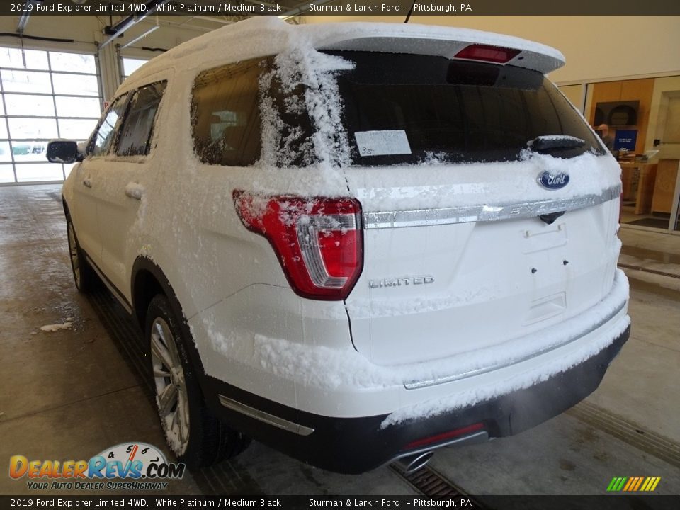 2019 Ford Explorer Limited 4WD White Platinum / Medium Black Photo #3