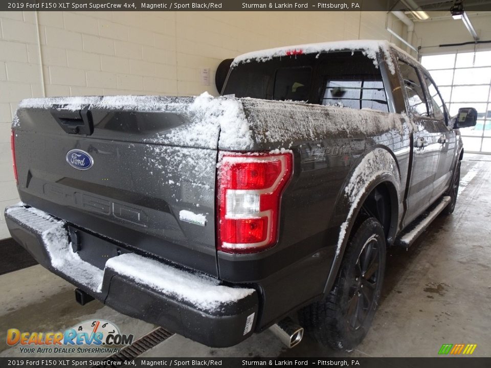 2019 Ford F150 XLT Sport SuperCrew 4x4 Magnetic / Sport Black/Red Photo #2