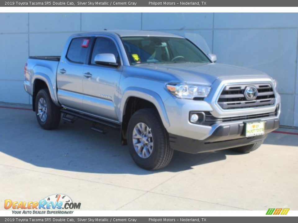 2019 Toyota Tacoma SR5 Double Cab Silver Sky Metallic / Cement Gray Photo #2