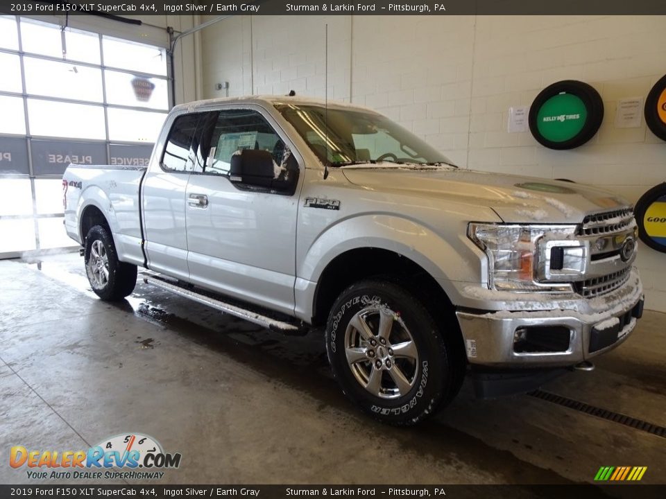 2019 Ford F150 XLT SuperCab 4x4 Ingot Silver / Earth Gray Photo #1