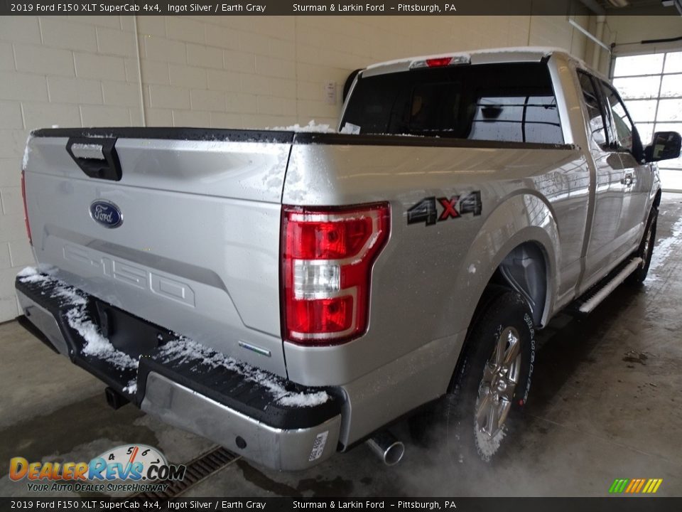 2019 Ford F150 XLT SuperCab 4x4 Ingot Silver / Earth Gray Photo #2