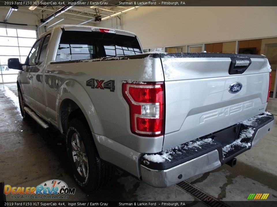 2019 Ford F150 XLT SuperCab 4x4 Ingot Silver / Earth Gray Photo #3