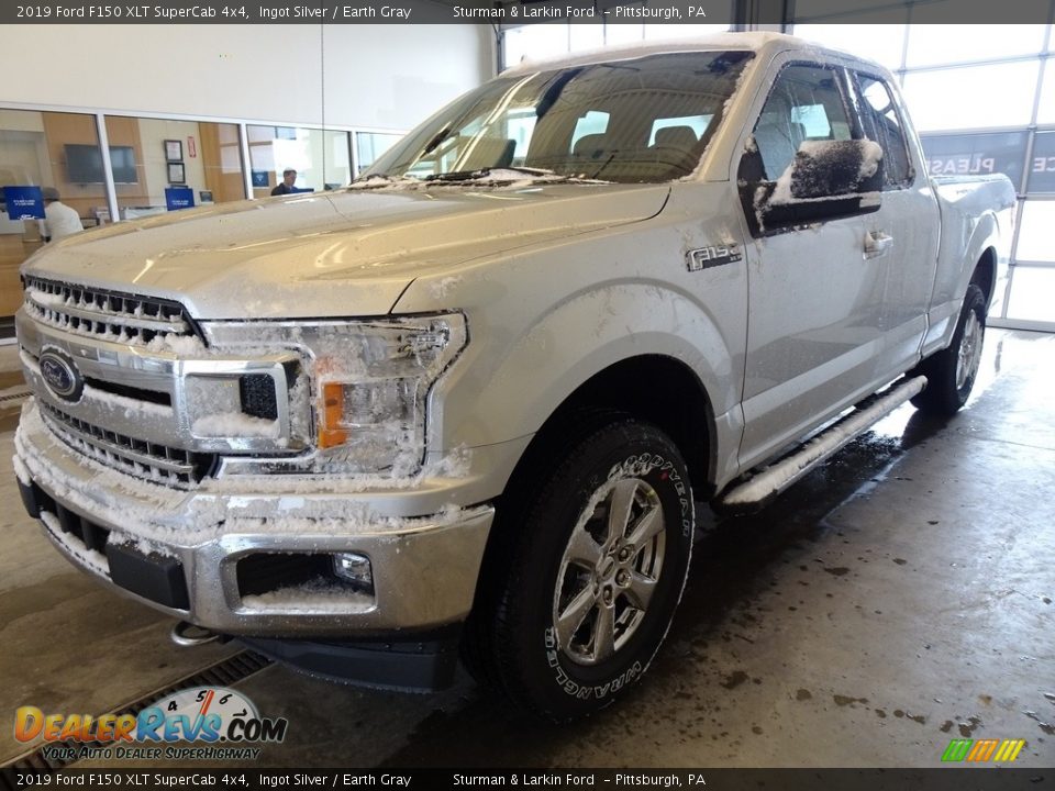 2019 Ford F150 XLT SuperCab 4x4 Ingot Silver / Earth Gray Photo #4