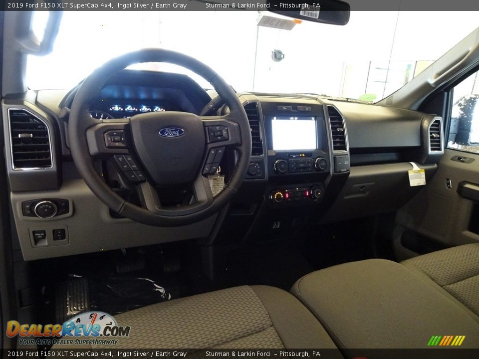 2019 Ford F150 XLT SuperCab 4x4 Ingot Silver / Earth Gray Photo #8