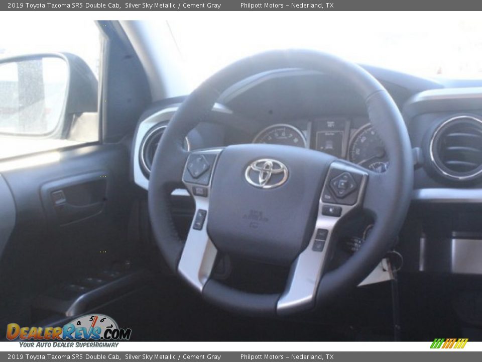 2019 Toyota Tacoma SR5 Double Cab Silver Sky Metallic / Cement Gray Photo #19