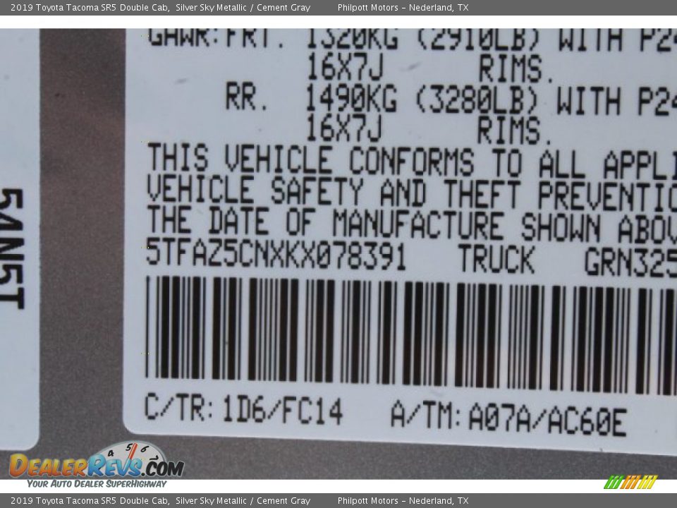 2019 Toyota Tacoma SR5 Double Cab Silver Sky Metallic / Cement Gray Photo #22