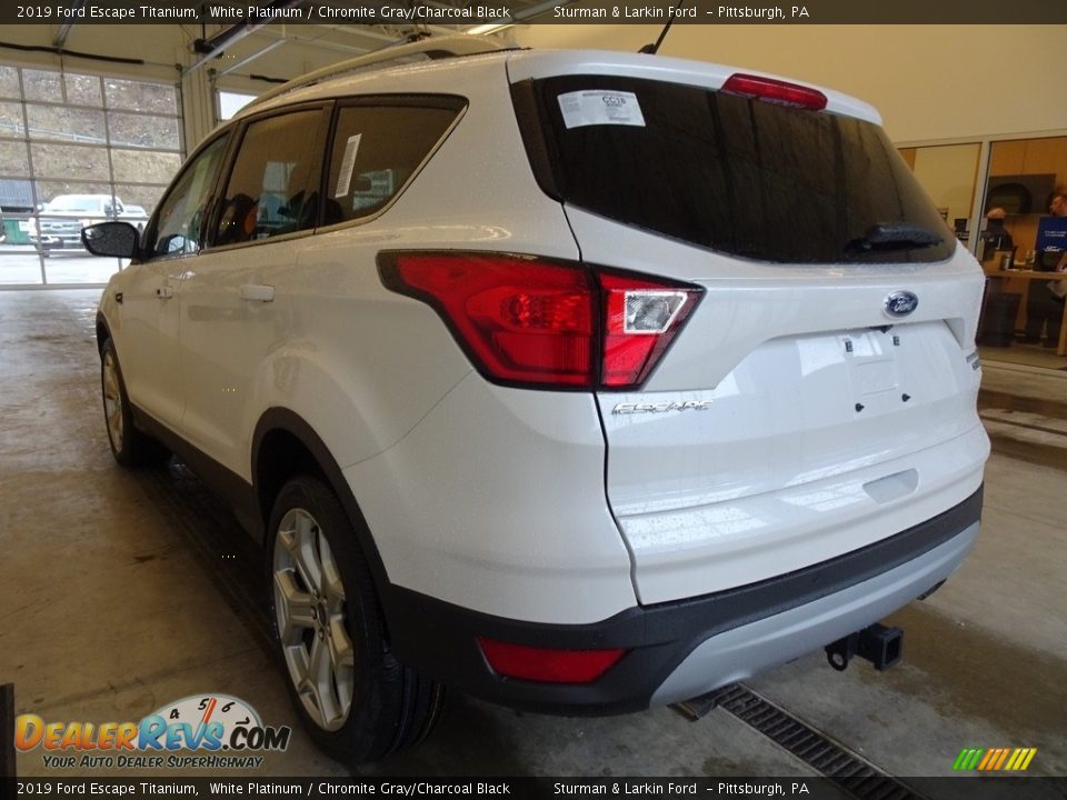 2019 Ford Escape Titanium White Platinum / Chromite Gray/Charcoal Black Photo #3