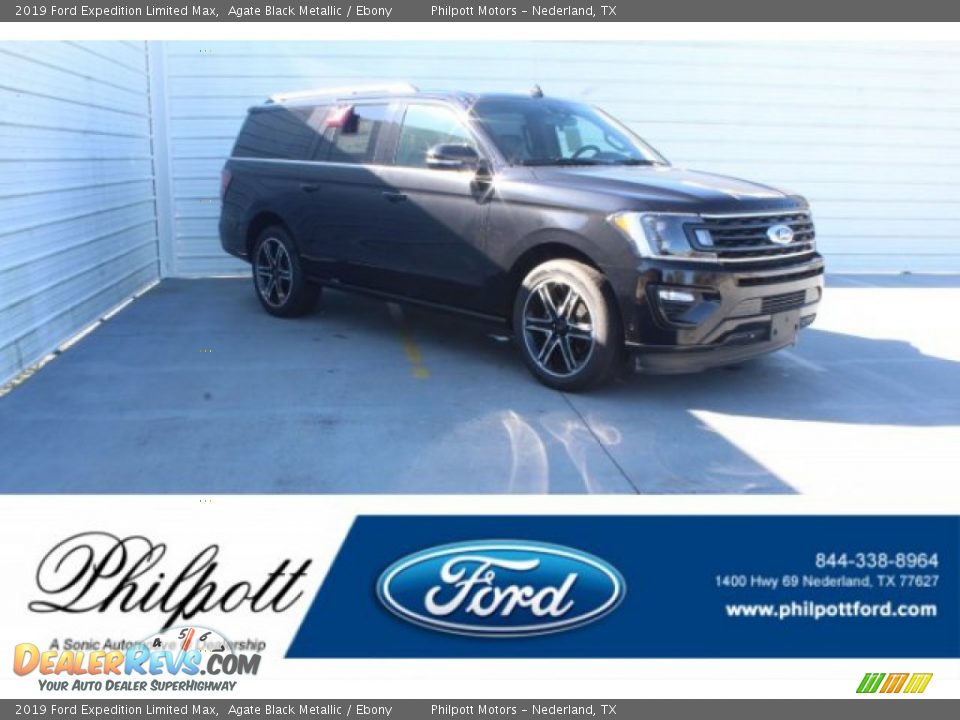 2019 Ford Expedition Limited Max Agate Black Metallic / Ebony Photo #1