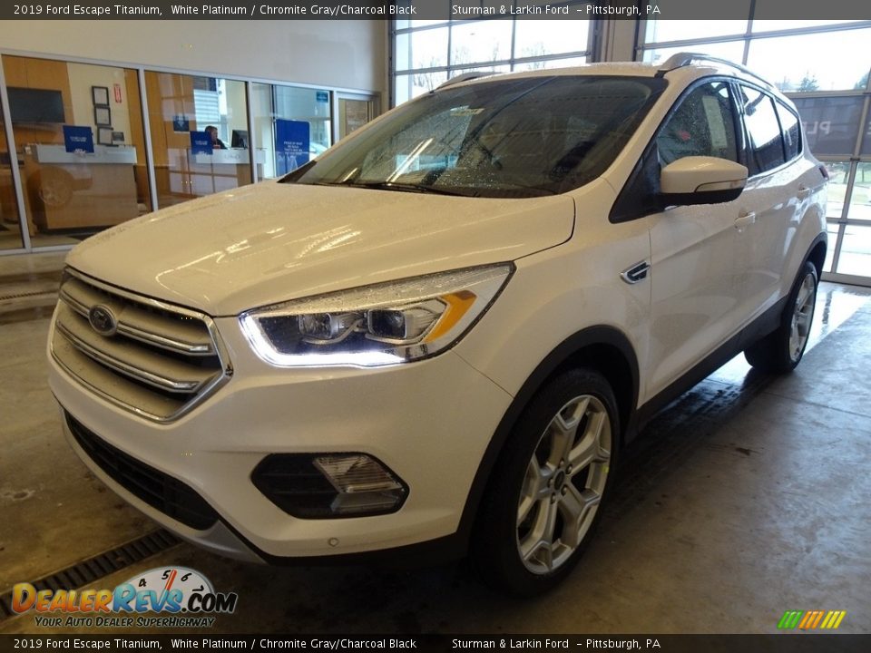 2019 Ford Escape Titanium White Platinum / Chromite Gray/Charcoal Black Photo #4